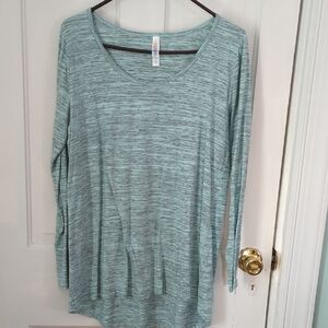 LuLaRoe Green Long Sleeve Relaxed Blouse